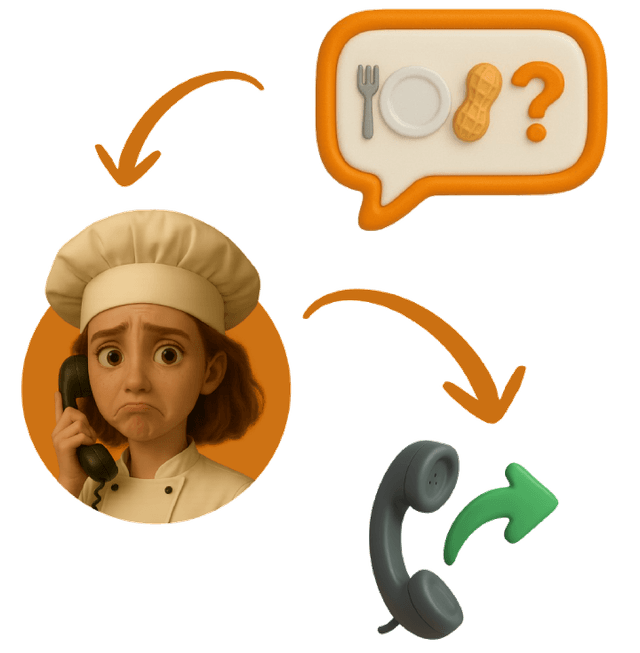 Telefoon doorschakelen illustratie